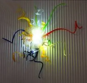

Free Air Shipping 100% Handmade Blown Glass Outdoor Wall Light With LED Bulbs