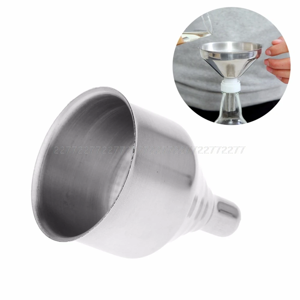 

Stainless Steel Funnel Refill Filling Small Bottles Flasks Kitchen Spices steel funnel JUL07 dropship