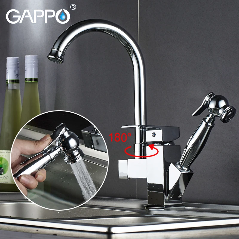Gappo для кухни Поворотный Кухня воды кран-смеситель для мойки водопад на бортике смеситель для кухни вытащить воды смесителя