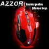 Аккумуляторная беспроводная компьютерная мышь AZZOR, игровая мышь 2400 DPI, 2,4G FPS Gamer, бесшумная, встроенная литиевая батарея ► Фото 1/6