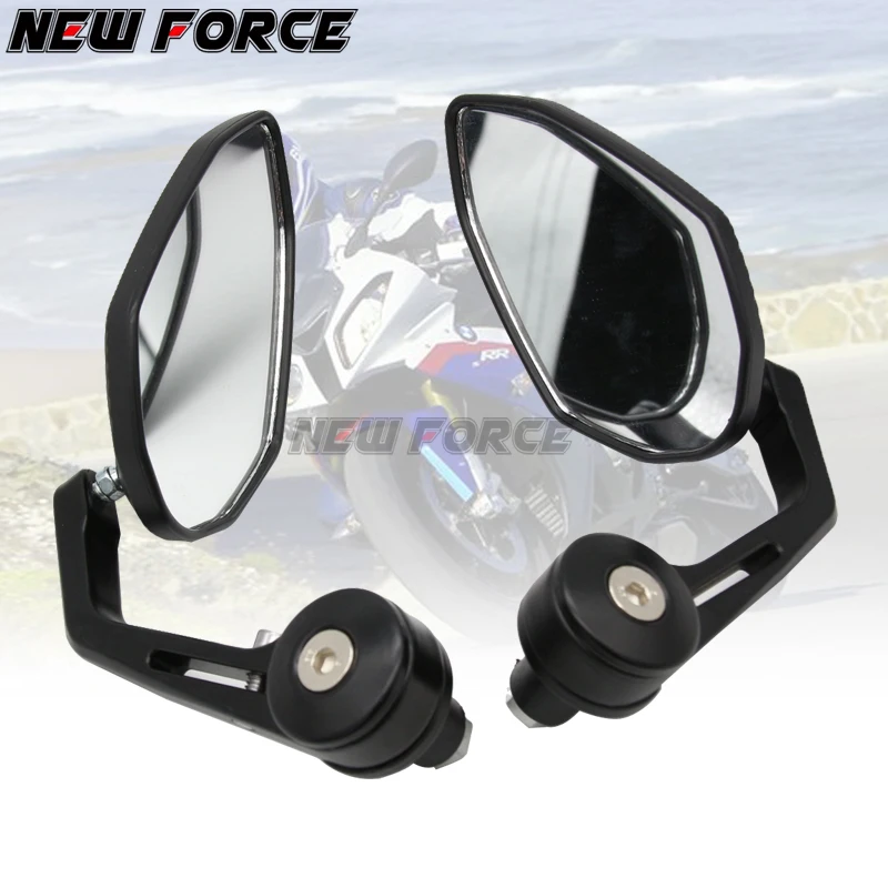 

Pair 22mm CNC Aluminum Universal Motorcycle Handle Bar End Rear View Side Mirrors for Honda Scooter Yamaha Modified Accessories