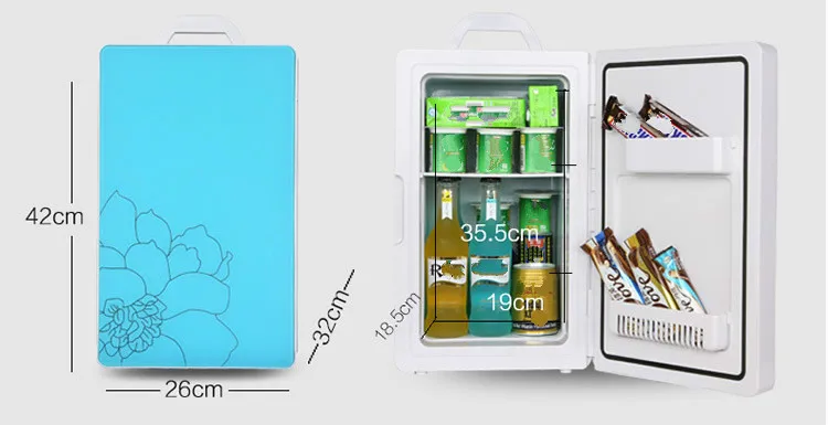 16L 220v 12v Dual-core LCD Display Mini Car Fridge ABS Multi-Function Home Cooler Freezer Warmer Portable auto Fridge Freezer (6)