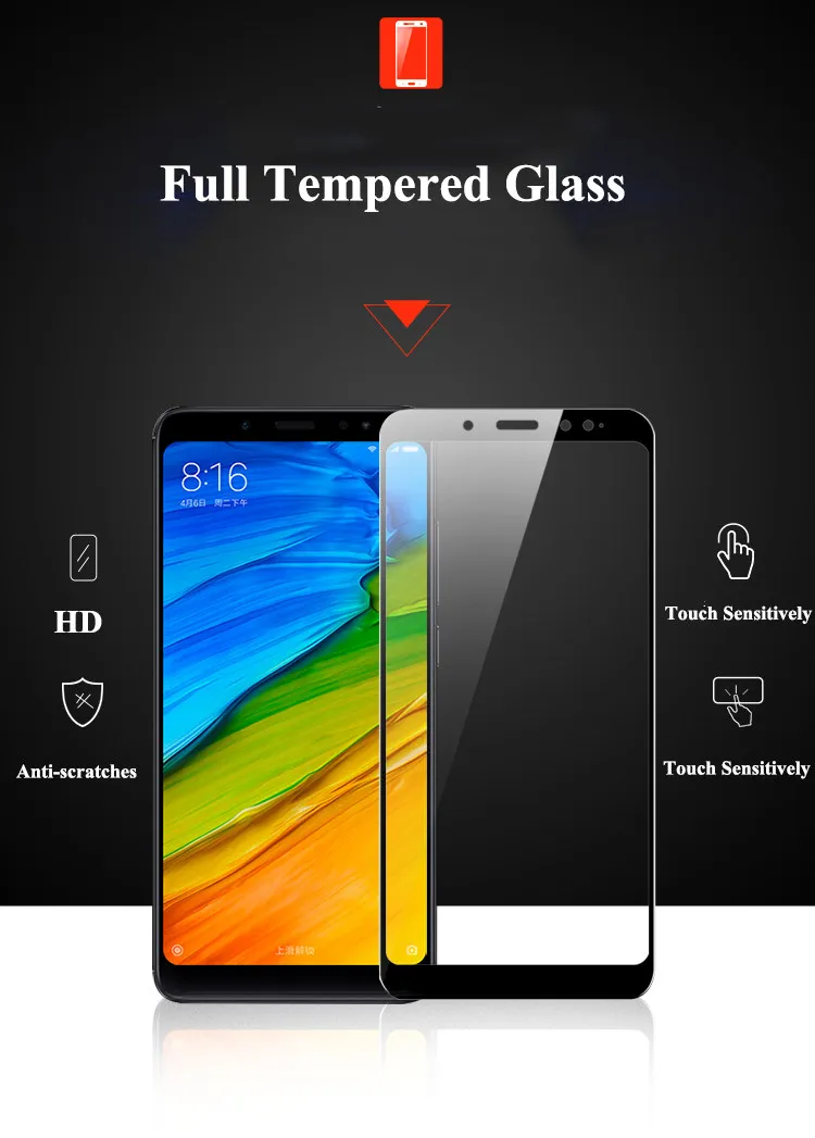 MAKAVO для Xiaomi Redmi Note 5 Pro закаленное стекло 9H Защитная пленка для экрана для Redmi Note 5 Pro 5,9" дюймов 2 шт./лот