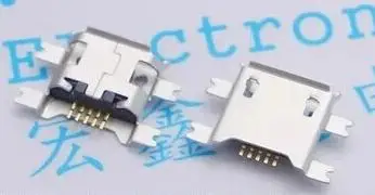 

Free shipping 100pcs/lot USB connector MICRO 5P SMD 5P Shen plate copper shell terminal board