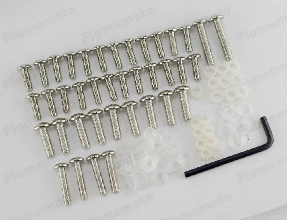

Chrome Motorcycle Fairing Body Bolts Screw Kit Sportbike for Yamaha YZF R6 2003 2004 2005 2006 2007