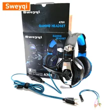 Gaming Headsets Big Headphones with Light Mic Stereo Earphones Deep Bass for New X BOX PC Computer Gamer Laptop PS4