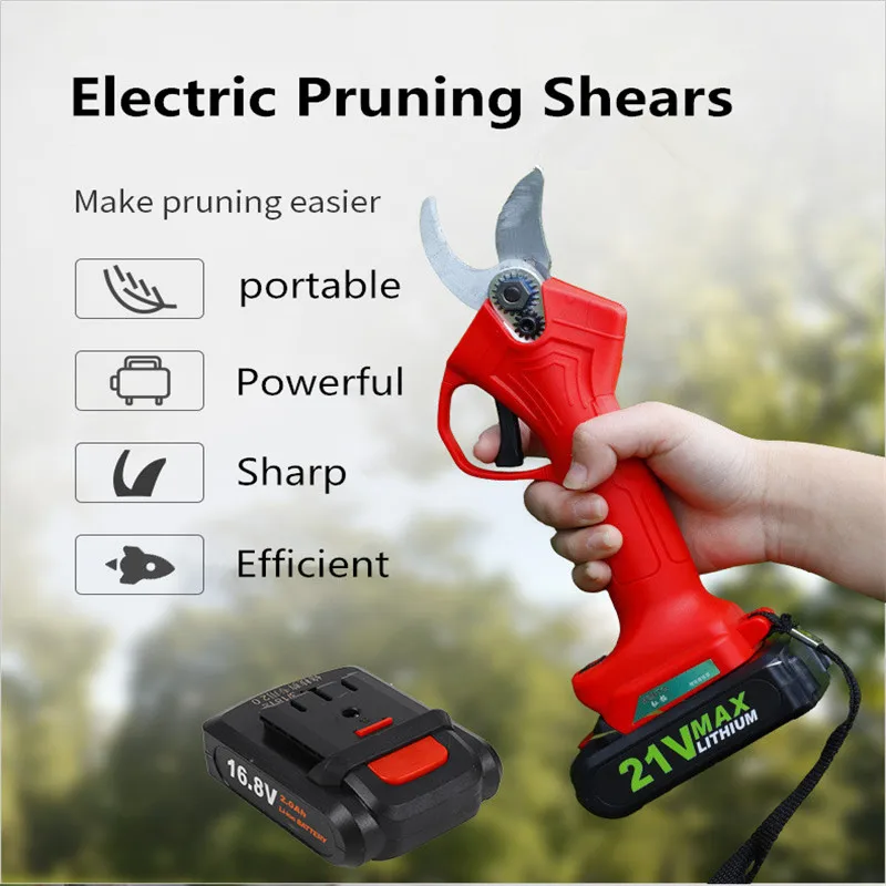 

Cordless Electric Rechargeable Lithium Pruning Shears Secateur Branch Cutter Electric Fruit Pruning Tool Electric Garden Pruner