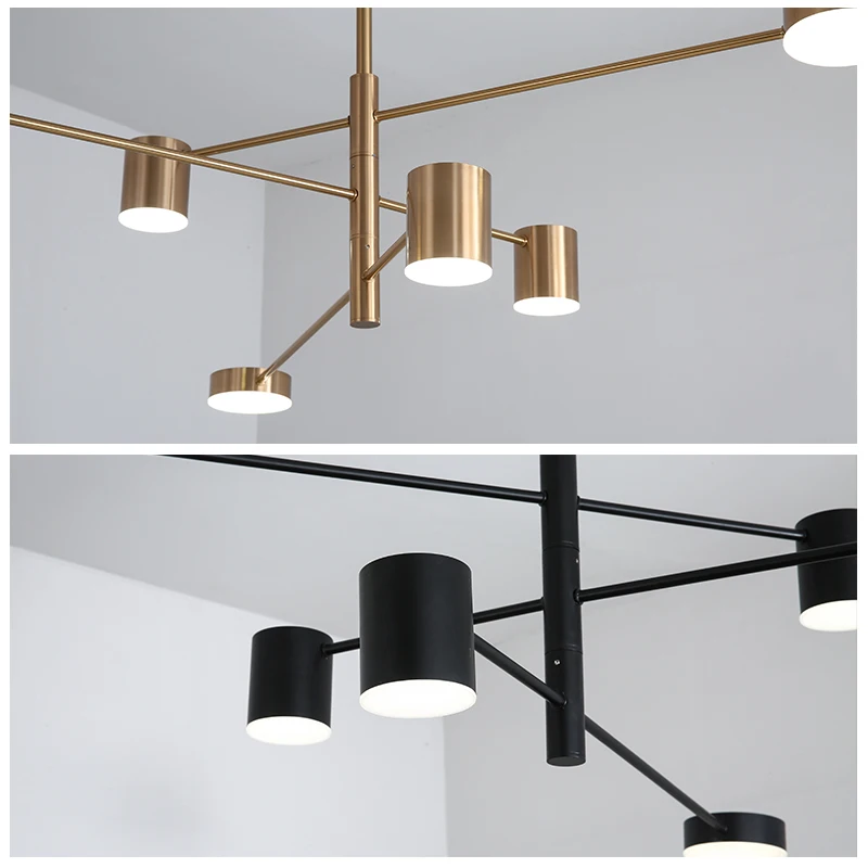 Best Gold Lampshade Pendant Lights LED Hanging Spotlight Lamp GU10 Nordic Modern Design for dinning room metal suspension luminaire