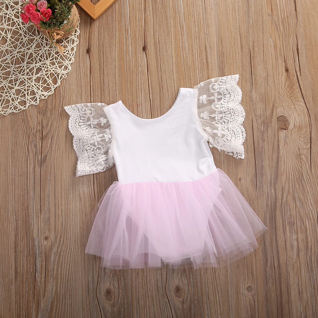 Кружевной комбинезон-пачка принцессы для новорожденных девочек; одежда с оборками в стиле пэчворк; 0-3Y