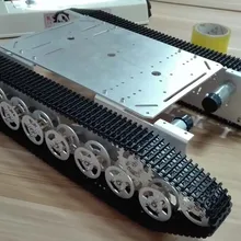 Doit T800 серебряный сплав DIY Танк шасси с 4 моторами Robbot шасси большой размер