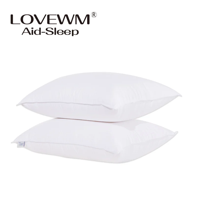 Home Textile Sleeping Pillow 100 Duck Down Light White Pillow