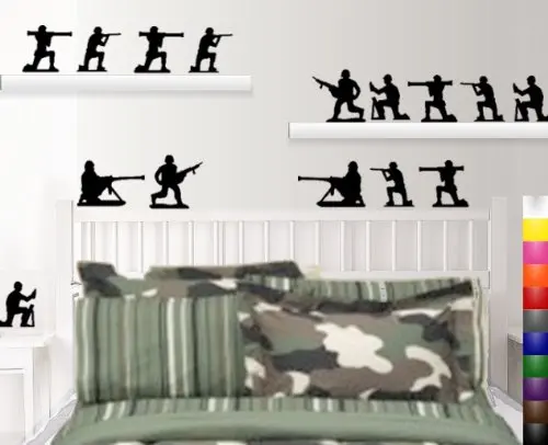 Прохладный съемные настенные наклейки в стиле милитари Для мужчин 15 шт.