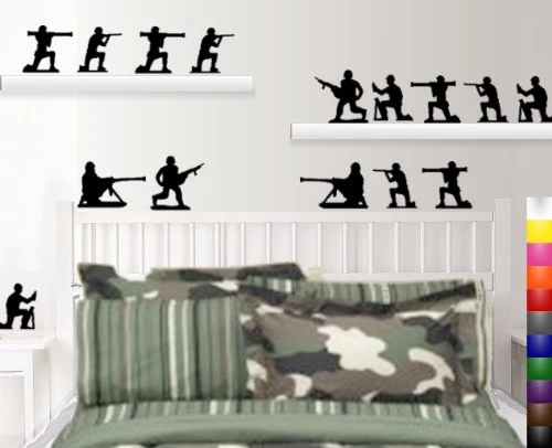 PERSONALISED CUSTOM NAME Wall Decal Sticker Vinyl NAVY SEALS CAMO ARMY PRINT