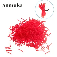 Anmuka горячая-продажи 200 шт. запах красный червь приманки 2 см мягкие приманки карп рыболовные приманки установить искусственные рыболовные снасти бесплатная доставка