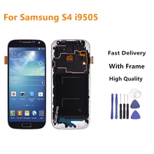 5.0'' LCD For Samsung S4 Display Touch Screen With Frame GT-i9505 i9500 LCD For Samsung Galaxy S4 LCD Display Screen+Tools protective bumper frame for samsung galaxy s4 i9500 deep pink transparent