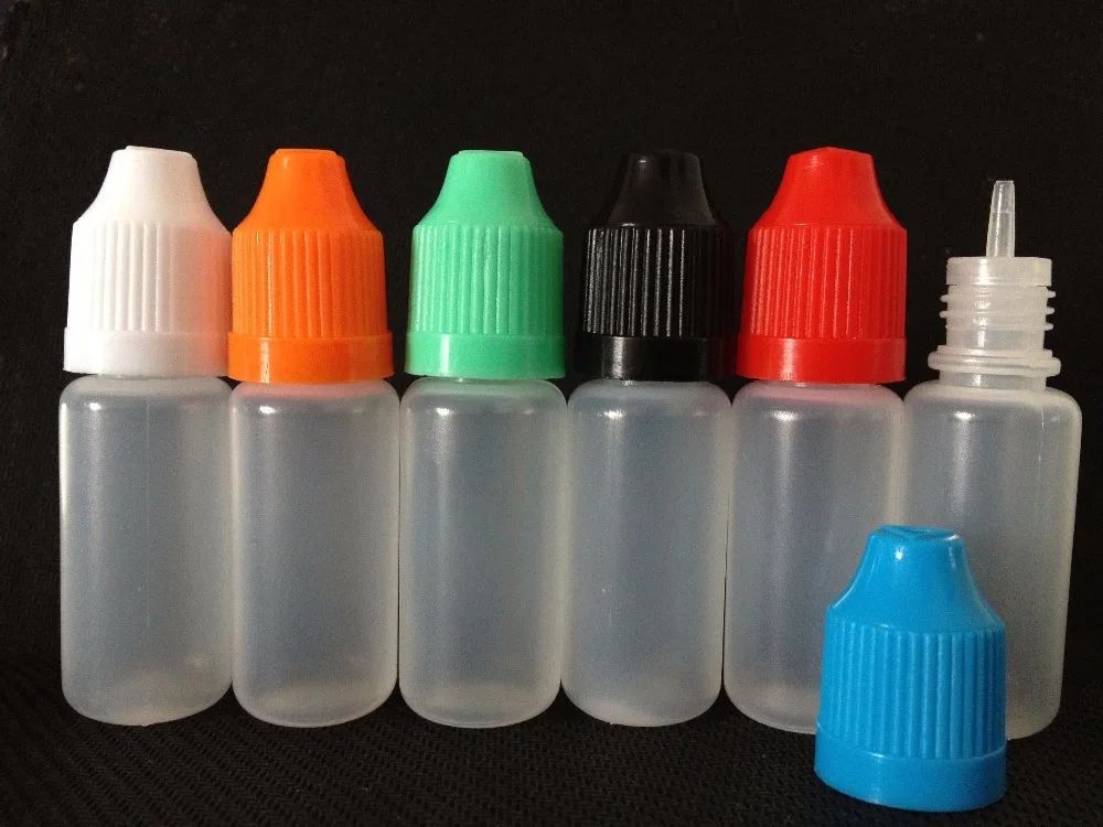 100pcs Soft Style PE Needle Bottle 10ml Plastic Dropper Bottles Child