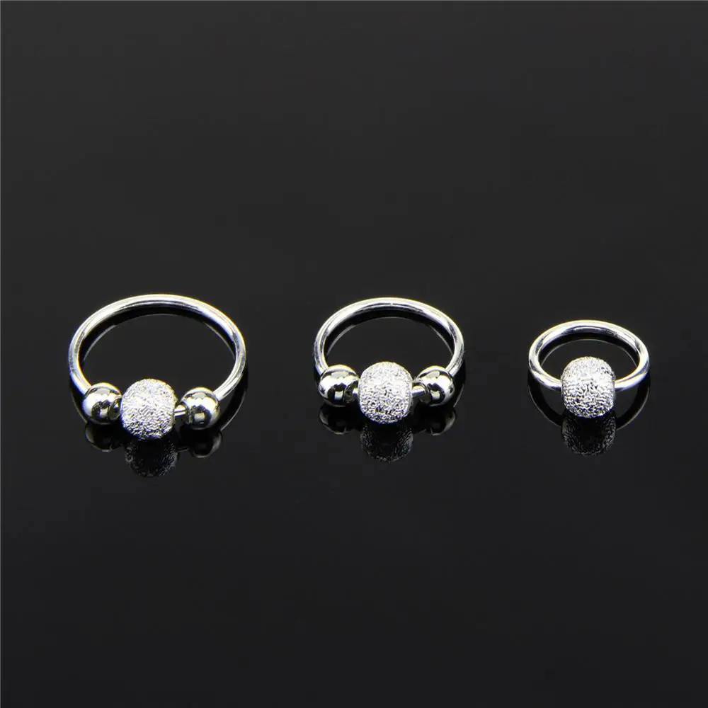 Модный пирсинг стягивающее кольцо медные серьги с матовыми шариками кольцо для носа и уха шпильки украшения для тела для женщин модные ювелирные изделия