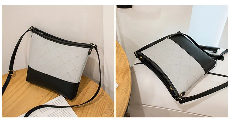 Сумка-мешок сумки через плечо для женщин кожаная сумка через плечо женские сумки на ремне ромбовидная решетка