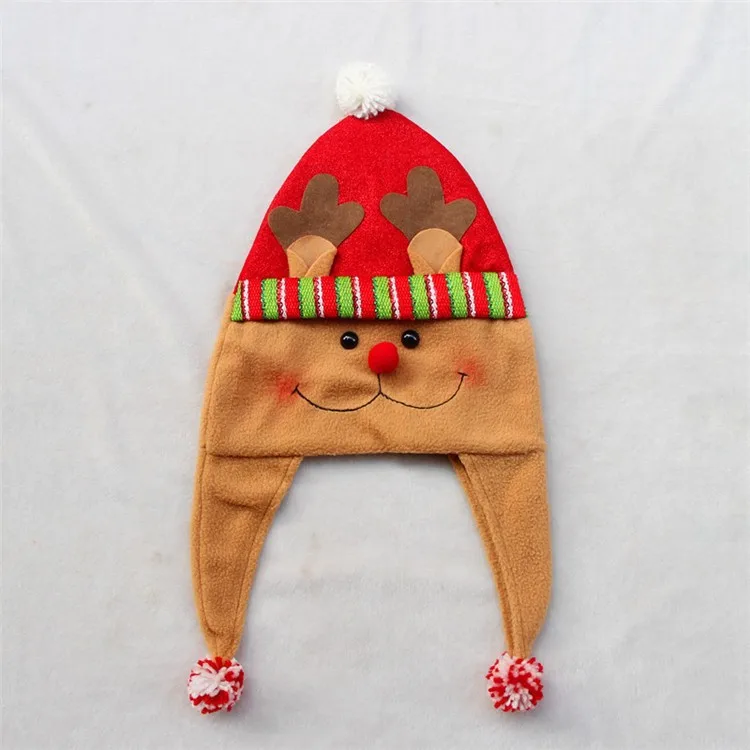 Горячая новинка, хорошее качество, новинка, рождественские вечерние шапки, снеговик, Санта-Клаус, мультяшный набор для вечеринки, шляпа, украшения, красный, зеленый