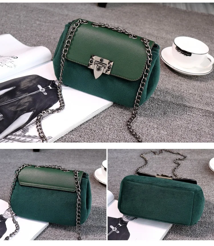 NIGEDU Women Crossbody Bags small Soft velvet flap messenger bags Mini little Shoulder bag female Chain Handbags bolsas feminina (16)