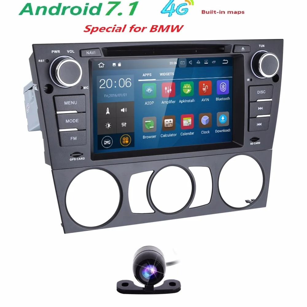 

Capacitive 7"Touch Screen car gps navigation for bmw e90 E91 E92 GPS 4G wifi Bluetooth Radio USB SD Steeringwheel FreeCar camera