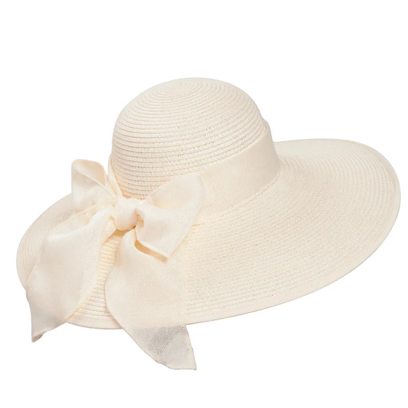 Летняя женская большая соломенная шляпа складная пляжная шляпа защита от ультрафиолета, от Солнца шляпа