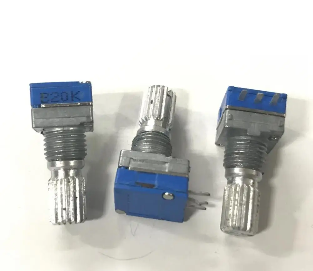 

2PCS/LOT High quality 09 type precision potentiometer B20K, single band center locating point, shaft length 15MM power amplifier