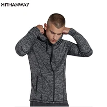 Бодибилдинг Мужская спортивная куртка с капюшоном ветрозащитная куртка для бега на молнии мужские спортивные куртки с длинным рукавом для фитнеса