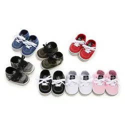 2018 детская обувь классические спортивные кроссовки для новорожденных мальчиков и девочек обувь для малышей Мягкая Детская нескользящая