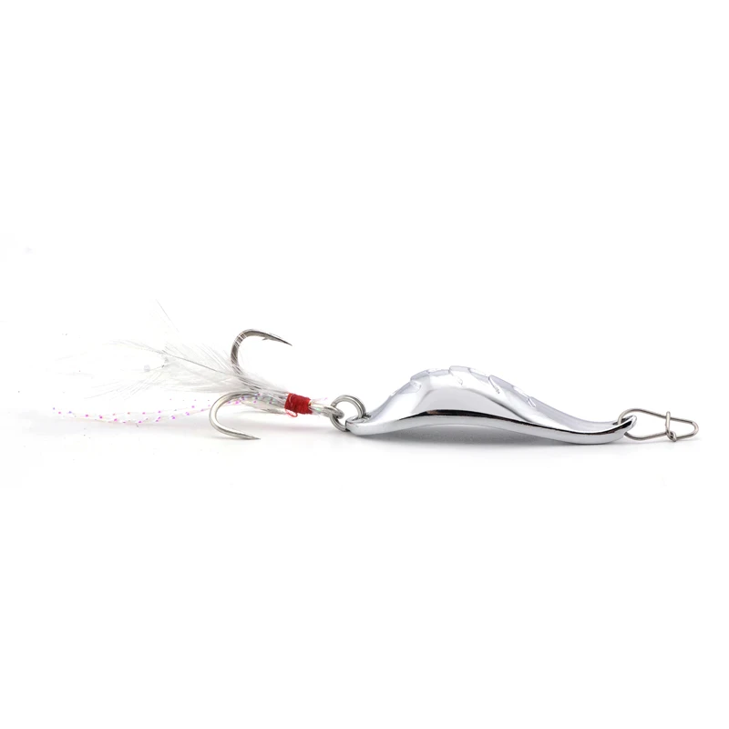 Fishing Spoon Lure Grandiose Stroke Dancing Whirlpool Big Arc Artificial Metal Long Cast Lures 10g/15g/20g 4 Times Hook