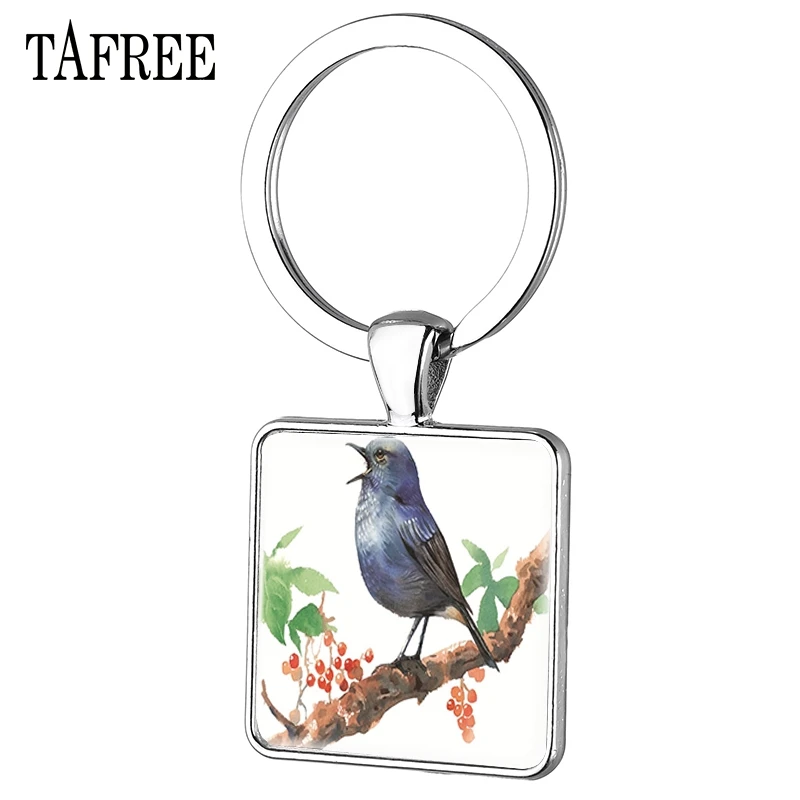 TAFREE красочная птица квадратный брелок классические животные красивый