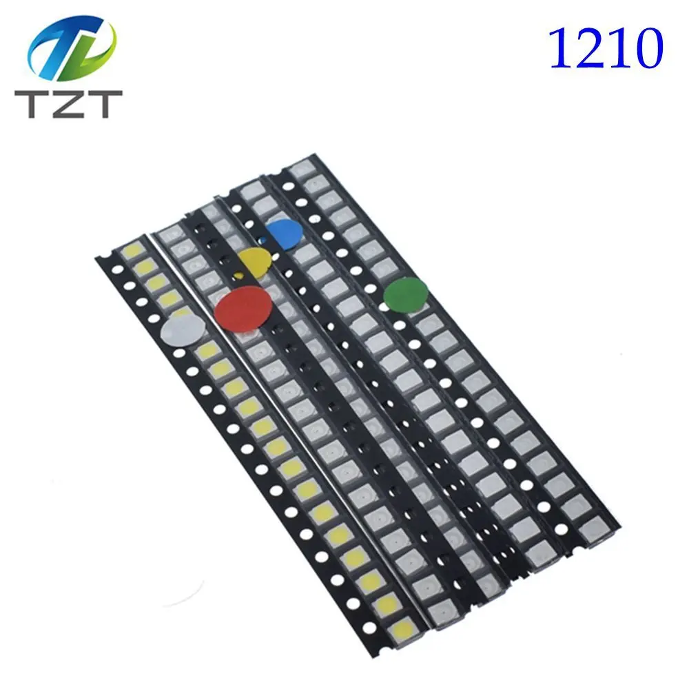 100 шт. = 5 цветов x 20 штук 5730/5050/1210/1206/0805/0603 светодиодный Диод ассортимент SMD светодиодный Диод комплект зеленый красный белого и синего цвета желтый 5630 Сумки из натуральной кожи