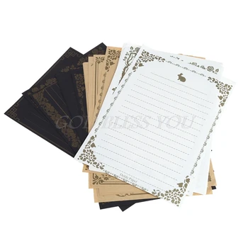 

8 Sheets Vintage Retro Design Writing Stationery Paper Pad Note Letter Set