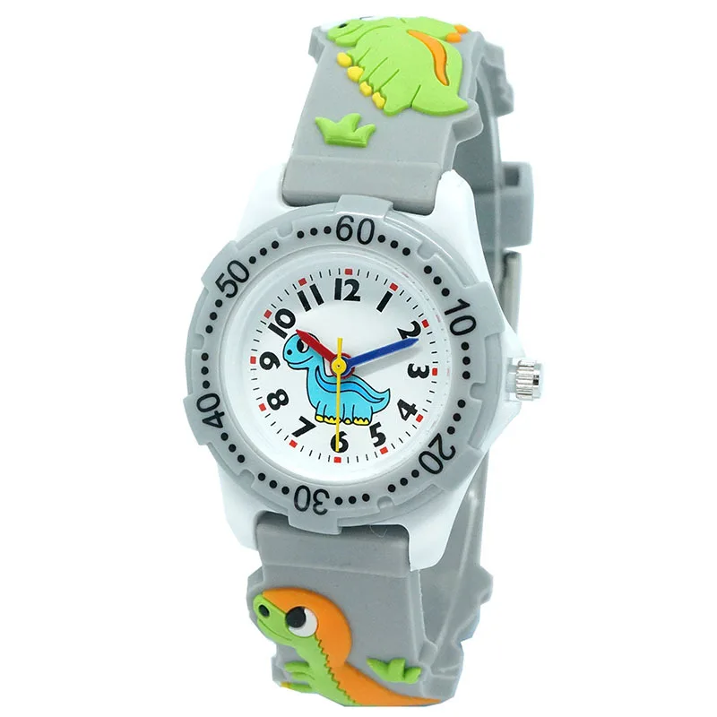 Latest Style 3D High Quality Silicone Strap Dinosaur Design Children Quartz Watch Kids Girl Boys Students Relogio kol saati