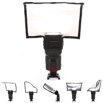 

Universal Foldable Speedlight Reflector Snoot Flash Softbox Diffuser Bender Beam