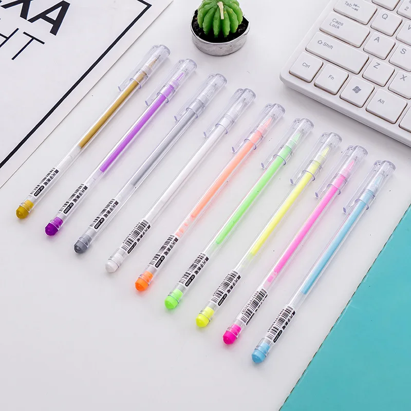 

40 pcs high-gloss color hand account special color graffiti pen student prizes gel pen stationery wholesale