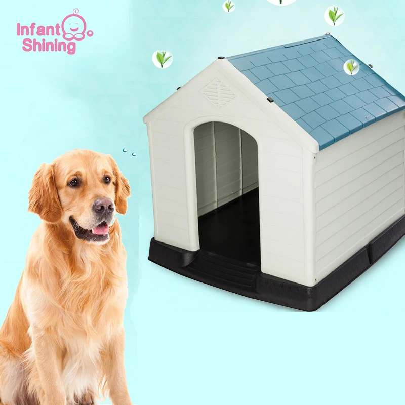 

Infant Shining Large Dog House Outdoor Breathable Large Pet Nest Washing Plastic Dog Cat Cage Environmental Hygiene Dog House