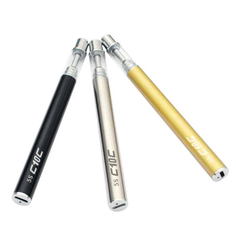 E Cigarette Starter Kit Ceramic Coil Cartridge C10 Vape Starter Kit with USB Charging Port C1 C2 0.3ml 0.5ml for Thick Oil
