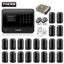 G90B Plus+ DIY беспроводная Wi-Fi GSM GPRS система охранной сигнализации для дома и сада, 10 пар, 100 м, беспроводной ИК-лучи, приложение для управления сигнализацией