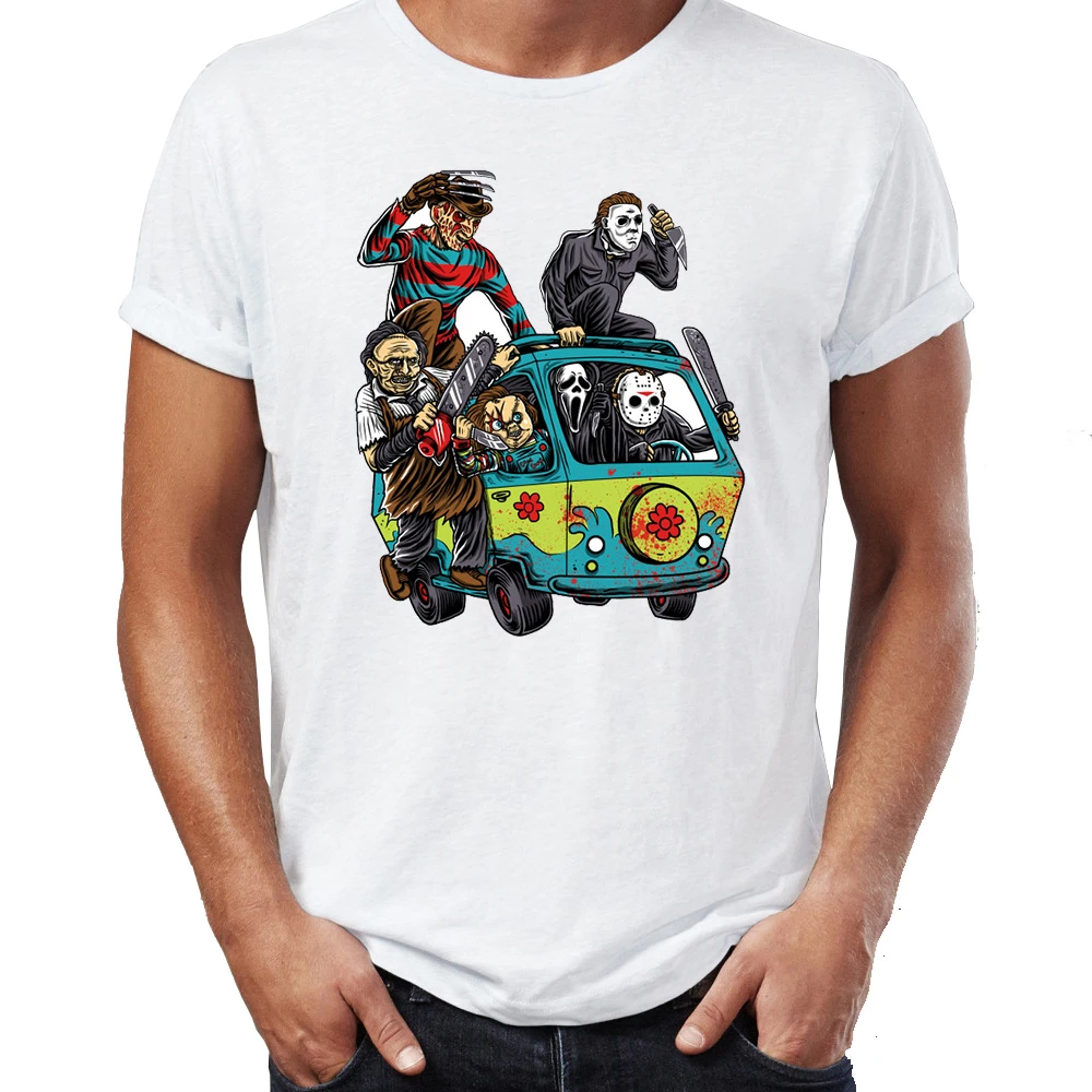 メンズtシャツ バスジェイソンチェーンソー悲鳴フレディ クルーガーハロウィンおかしいtシャツ Tシャツ Aliexpress メンズtシャツ バスジェイソンチェーンソー悲鳴フレディ クルーガーハロウィンおかしいtシャツ Tシャツ Aliexpress