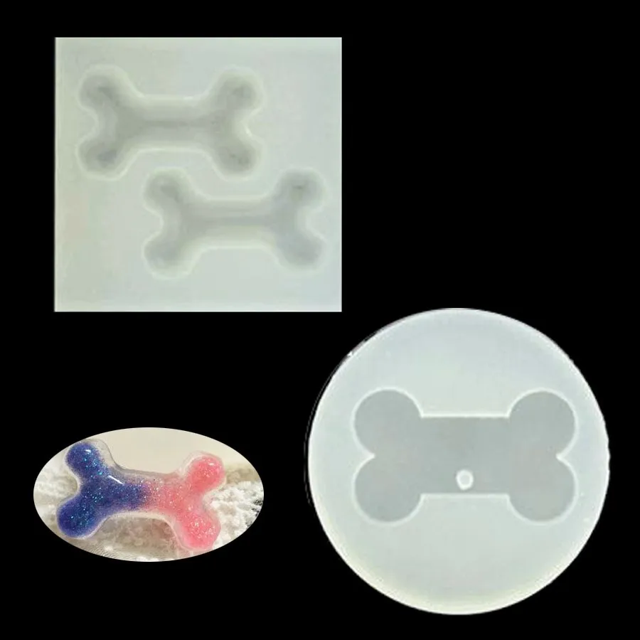 1PC Bones Shaped Epoxy Silicone Rubber Mold Cake Decorating Mold DIY