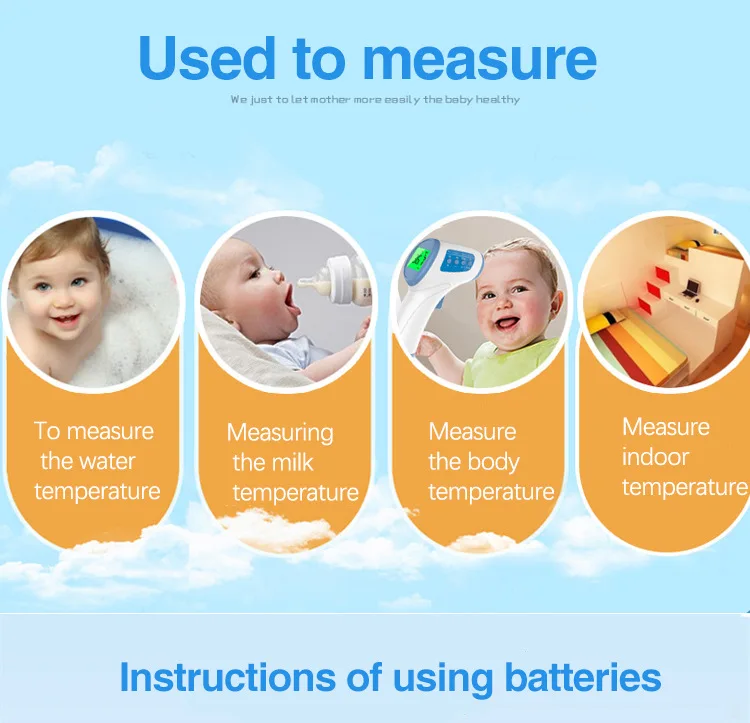 Baby Care Infrared Digital Thermometer Gun Non-Contact IR Forehead infant Ear Temperature Measurement Thermometer