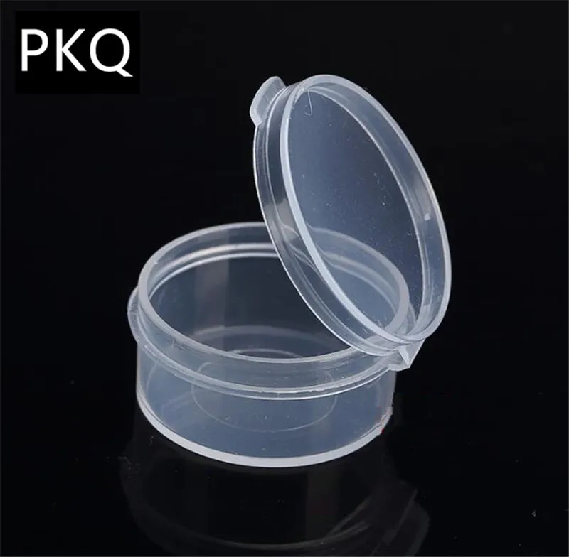 

5ml Round Transparent Plastic Box Jewelry Storage Boxes Beads Crafts Case Containers Small Clear Box Desktop Organizer 2.7x1.4cm
