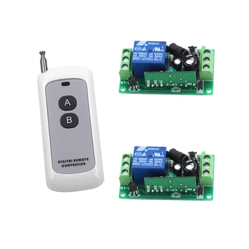 

DC 9V 12V 24V 10A Wireless Remote Control Switch RF Relay Receiver Remote Controller Access Door Control System 2CH Transmitter