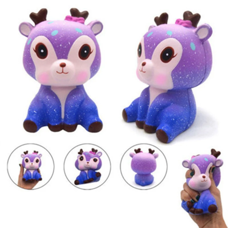 

Squishy Anti-Stress Starry Sky Sika Deer Toys For Children Slow Rebound Tricks Novelty & Gag Toys Antistress Squeeze Toy Gifts
