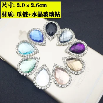 

Hot Sale free shipping wholesale 20pcs Wedding diamond Button multi colors rhinestones Button DIY hair garment Accessories YF60