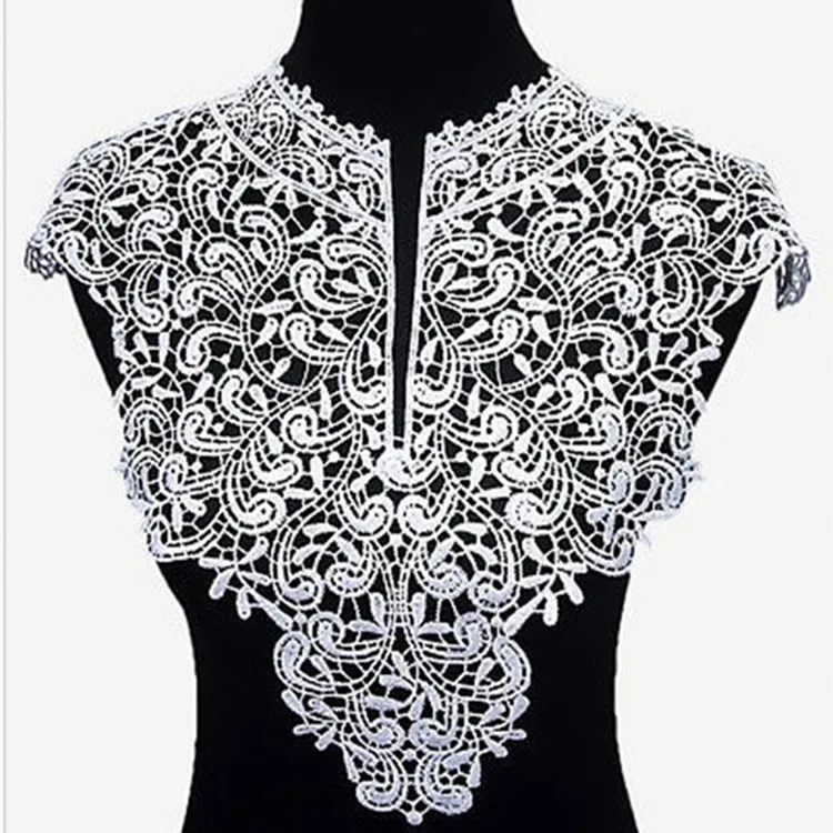 

new 1pc Polyester embroidery Neck Lace Detachable Collar Fabric DIY handmade Wedding Dress Collar For Sewing Supplies Crafts