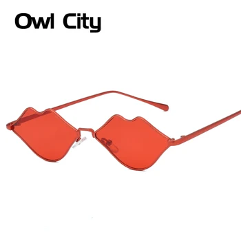 

Owl City Small Red Sunglasses Women Vintage Lips Ladies Sun Glasses Brand Designer Retro Herat Sunglasses-women Eyewear Shades