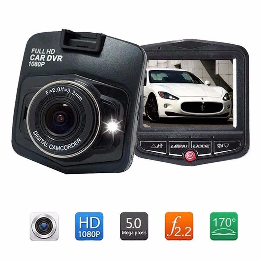 Adeeing 2,4 дюймовый экран Full HD 1080P 170 широкоугольная камера ночного видения для приборной панели автомобиля DVR со встроенным g-сенсором r20