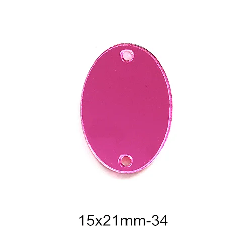 50 шт розовые зеркальные стразы, Необычные розовые акриловые зеркальные стразы, акриловые стразы для свадебного платья B3558 - Цвет: P34-15x21mm